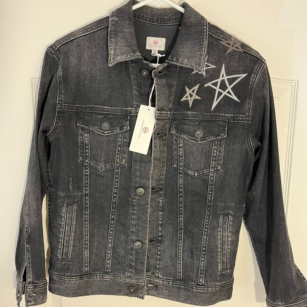 NWT AG Adriano Goldschmied Denim Stars Jacket Black - XS